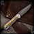 Chris Reeve Knives Folder: Sebenza 31 Large Inlay - Drop Point Box Elder Boomerang Damascus (CRK0400-SC352)