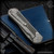 Chris Reeve Knives Folder: Sebenza 31 Large Inlay - Drop Point Black Micarta Raindrop Damascus (CRK0406-SC359)