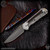 Chris Reeve Knives Folder: Sebenza 31 Small Inlay - Drop Point Macassar Ebony Boomerang Damascus Polished Left Handed