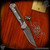 Chris Reeve Knives Folder: Sebenza 31 Small Inlay - Drop Point Bog Oak Boomerang Damascus