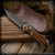 Chris Reeve Knives Folder: Sebenza 31 Large Inlay - Drop Point Macassar Ebony Boomerang Damascus