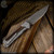 Chris Reeve Knives Folder: Sebenza 31 Large Inlay - Drop Point Macassar Ebony Boomerang Damascus