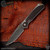 Chris Reeve Knives Folder: Sebenza 31 Small Inlay - Drop Point Macassar Ebony Raindrop Damascus