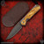 Chris Reeve Knives Folder: Sebenza 31 Small Inlay - Drop Point Box Elder Raindrop Damascus