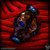 Dmitry Streltsov Bead: Tri-Skull Large - Titanium Damask