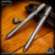 Fellhoelter TiBolt Pen - Titanium Tumbled Straight Fluted w/Rings
