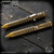 Fellhoelter TiNyBolt Pen - Brass Monkey Edge FRAG Pattern Vintage Finish