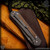 Chris Reeve Knives Folder: Sebenza 31 Large Inlay - Drop Point Natural Micarta Boomerang Damascus