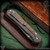 Chris Reeve Knives Folder: Sebenza 31 Large Inlay - Drop Point Natural Micarta Ladder Damascus