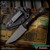 RMJ Tactical Fixed Blade: Utsidihi - Tungsten Monkey Edge FRAG Pattern