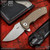 George Knives ESV Flipper - Stonewashed/Bronze Monkey Edge FRAG Pattern