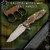 Hinderer Knives: Eklipse 3.5 Inch Spearpoint  w/Tri-Way - Battle Bronze/Black Left Handed