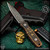 Blackside Customs + Starlingear Phase 7 Dagger - Damascus/Copper Vintage (BSC0153)
