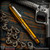 Dmitry Streltsov Pen: Ace - Titanium Polished/Bronze Monkey Edge FRAG Pattern (DSP0366-MD554)