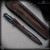 Dmitry Streltsov Pen: Amelia - Titanium Damask Ink Splatter Blue/Bronze Engraved