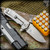 Nottingham Tactical: Ultra4 Folder - Titanium Tumbled Monkey Edge FRAG Pattern