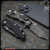 Hinderer Knives: XM-18 3.5 Inch Harpoon Tanto - Battle Black Monkey Edge FRAG Pattern CPM-3V
