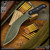 RMJ Tactical Fixed Blade: Kukri - Sniper Green Cerakote Monkey Edge FRAG Pattern