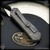 Chris Reeve Knives Folder: Sebenza 31 Small - Drop Point Boomerang Damascus Left Handed