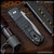Pro-Tech Knives: Texas CQC-7 Auto - Stonewashed/Black w/Abalone Button