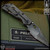 Mick Strider Custom: SnG Tanto Nightmare Trisula Grind - Black Magma/Gray Black Monkey Edge FRAG Pattern (MSC0430)