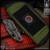 Mick Strider Custom: SnG Tanto Nightmare Trisula Grind - Black Magma/OD Green Monkey Edge FRAG Pattern (MSC0431)
