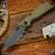 Mick Strider Custom: SnG Tanto Nightmare Trisula Grind - Black Magma/OD Green Monkey Edge FRAG Pattern (MSC0433)