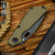 Mick Strider Custom: SnG Tanto Nightmare Trisula Grind - Black Magma/OD Green Monkey Edge FRAG Pattern (MSC0433)