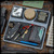 Skyraider Knives: Hangar Tray System - Hangar Black Anodized w/Leather Inserts