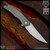 Shirogorov Knives: Quantum Monkey Edge FRAG Pattern - Tumbled LEFT HANDED