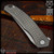 Shirogorov Knives: Quantum Monkey Edge FRAG Pattern - Tumbled LEFT HANDED