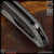 Shirogorov Knives: Quantum Monkey Edge FRAG Pattern - Tumbled LEFT HANDED