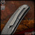 Shirogorov Knives: Quantum Monkey Edge FRAG Pattern - Tumbled LEFT HANDED