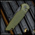 Pro-Tech Knives: TR-3 - Black DLC/Green Fish Scale
