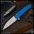 Pro-Tech Knives: Malibu Wharncliffe - Stonewashed/Blue Dragon Scale