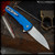 Pro-Tech Knives: Malibu Wharncliffe - Stonewashed/Blue Dragon Scale