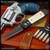 Pro-Tech Knives: Godson Tuxedo- Black DLC/Black w/Ivory Micarta Inlays