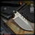 Blackside Customs: Strider SLCC Drop Point - Two Tone Gray Matter/Black G10 Monkey Edge FRAG Pattern