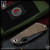 Mick Strider Custom: SnG Gunner Grip/Wharncliffe Nightmare Trisula Grind w/Serrations - Black Magma/Two Tone (MSC0437)