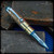 Dmitry Streltsov Pen: Zeppelin - Titanium Bad Teddy Engraved Blue/Green (DSP0552)
