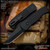 Pro-Tech Knives: CQC-7 Auto Tanto Operator - Black DLC/Black w/Monkey Edge FRAG Pattern