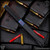 Strider Knives Fixed: LM Nail - Flamed/Black Cord Wrapped (7.5 inch Titanium)