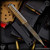 Strider Knives Fixed: LM Nail - Flamed/Coyote/Grey Cord Wrapped (7 inch Titanium) (SK2622)