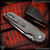 Pro-Tech Knives: Custom TR-3 Integrity - Stonewashed/Two Tone Stainless w/Relic Texturing