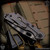 Strider Knives Folder: SnG Dagger Grind - Striped/Gray and Black G10