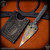 Strider Knives Fixed: Payback Wallet Shiv - Titanium Flamed/Grey Cord Wrapped  (SK2646)
