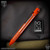 Nottingham Tactical Pen: Standard - Titanium Two Tone Orange - Straight Fluted w/Dots - Single Lock