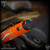 Nottingham Tactical Pen: G2 Full Size - Titanium Two Tone Orange - Spiral Fluted w/Dots - Single Lock