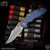 Hinderer Knives: XM-18 3.5 inch Auto Bowie - Battle Blue w/Stonewashed Blade