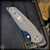 Pro-Tech Knives: Custom TR-3 Integrity - Sapphire Blue/Stainless w/Relic Texturing